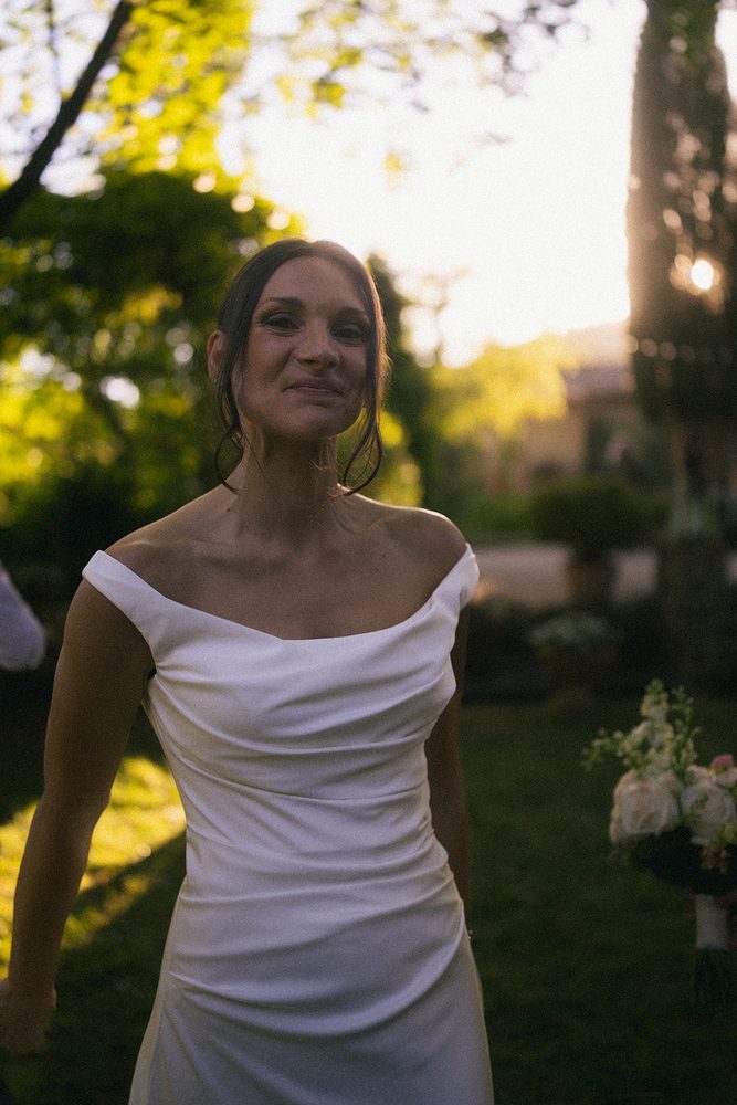 The bride in the evening light