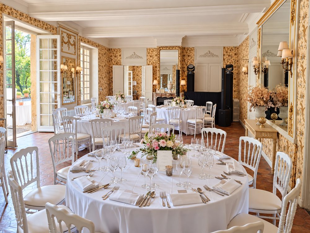 The salons at the Bastide de Puget